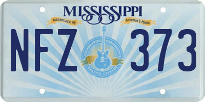 MS license plate NFZ373