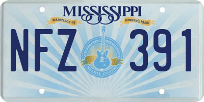 MS license plate NFZ391