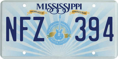 MS license plate NFZ394