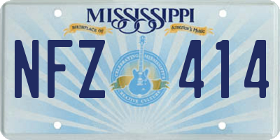 MS license plate NFZ414