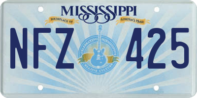 MS license plate NFZ425