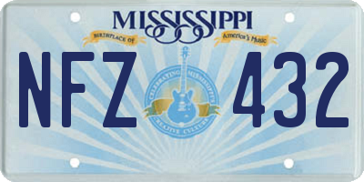 MS license plate NFZ432