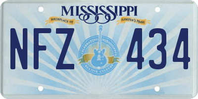 MS license plate NFZ434