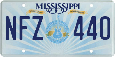 MS license plate NFZ440