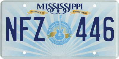 MS license plate NFZ446