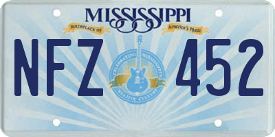 MS license plate NFZ452