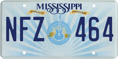 MS license plate NFZ464