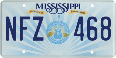 MS license plate NFZ468