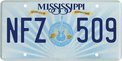 MS license plate NFZ509