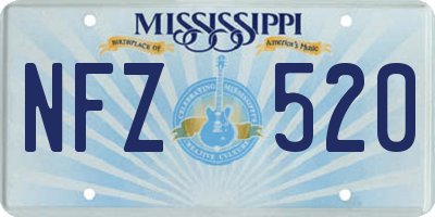MS license plate NFZ520