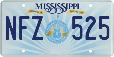 MS license plate NFZ525