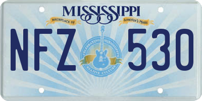 MS license plate NFZ530