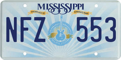 MS license plate NFZ553