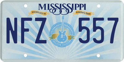 MS license plate NFZ557