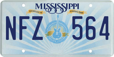 MS license plate NFZ564