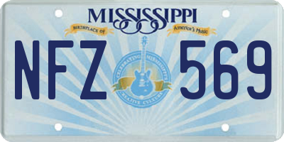 MS license plate NFZ569