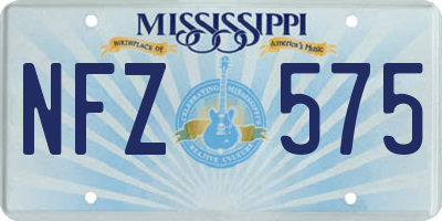 MS license plate NFZ575