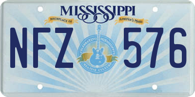 MS license plate NFZ576