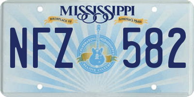 MS license plate NFZ582