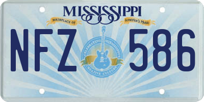 MS license plate NFZ586