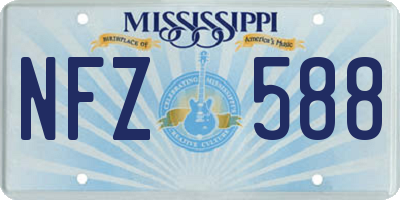 MS license plate NFZ588