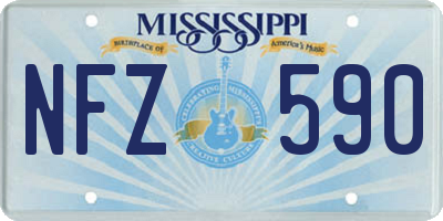 MS license plate NFZ590