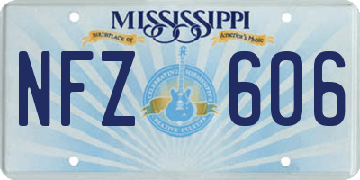 MS license plate NFZ606