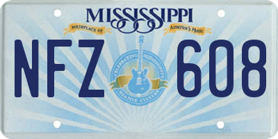 MS license plate NFZ608