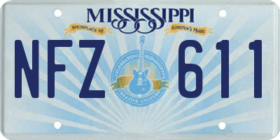 MS license plate NFZ611