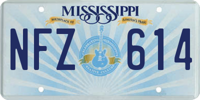 MS license plate NFZ614