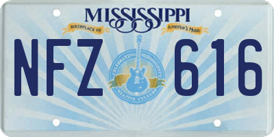 MS license plate NFZ616