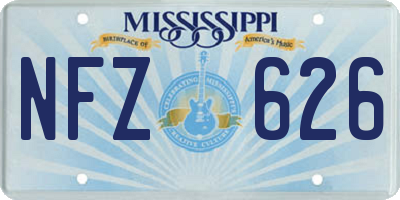 MS license plate NFZ626
