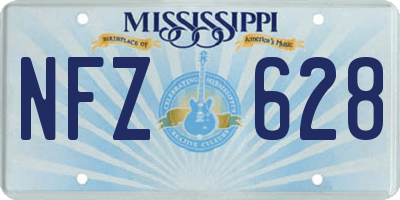 MS license plate NFZ628