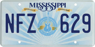 MS license plate NFZ629