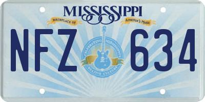 MS license plate NFZ634