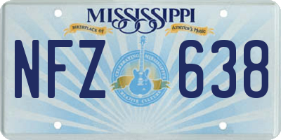 MS license plate NFZ638