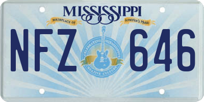 MS license plate NFZ646