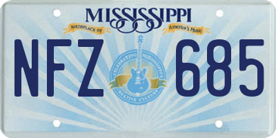 MS license plate NFZ685