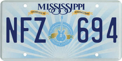 MS license plate NFZ694