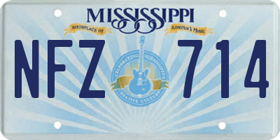 MS license plate NFZ714