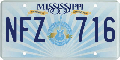 MS license plate NFZ716