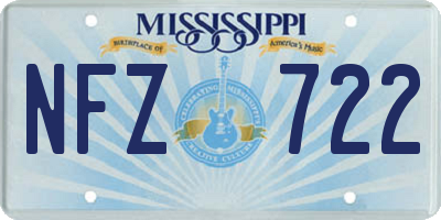 MS license plate NFZ722