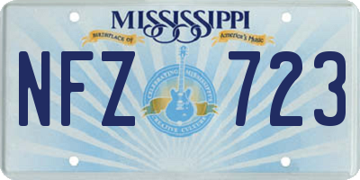 MS license plate NFZ723
