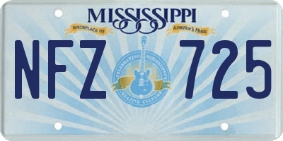 MS license plate NFZ725