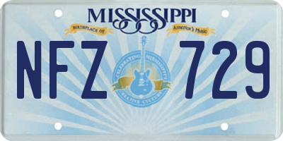MS license plate NFZ729