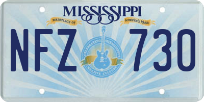 MS license plate NFZ730