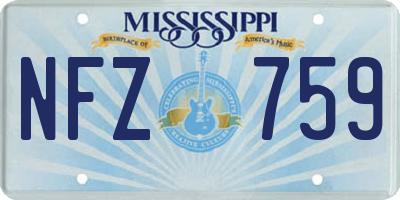 MS license plate NFZ759