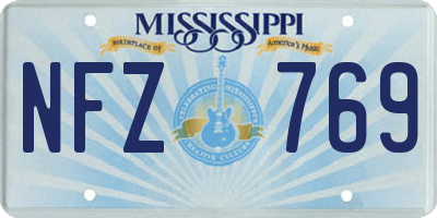 MS license plate NFZ769