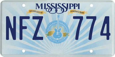 MS license plate NFZ774