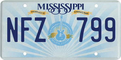MS license plate NFZ799